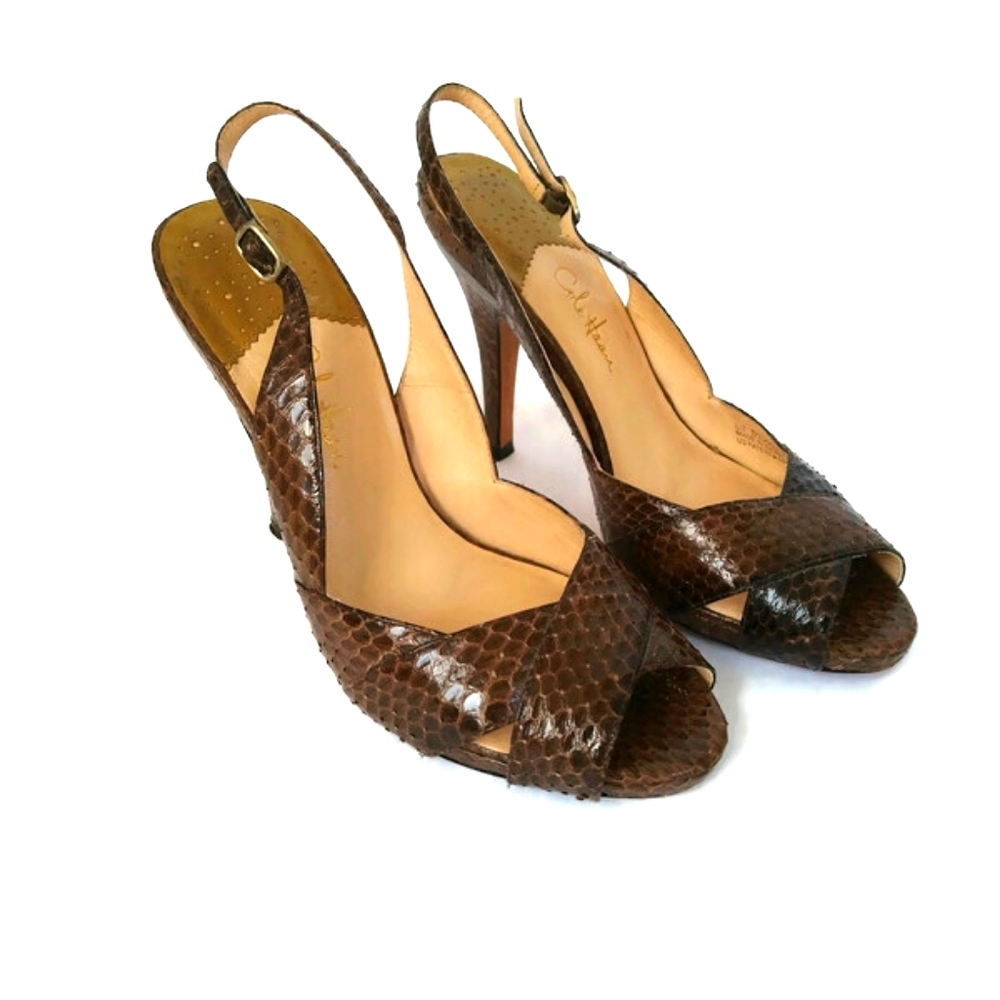 Nike Cole Haan Reptile Slingback Sandals.